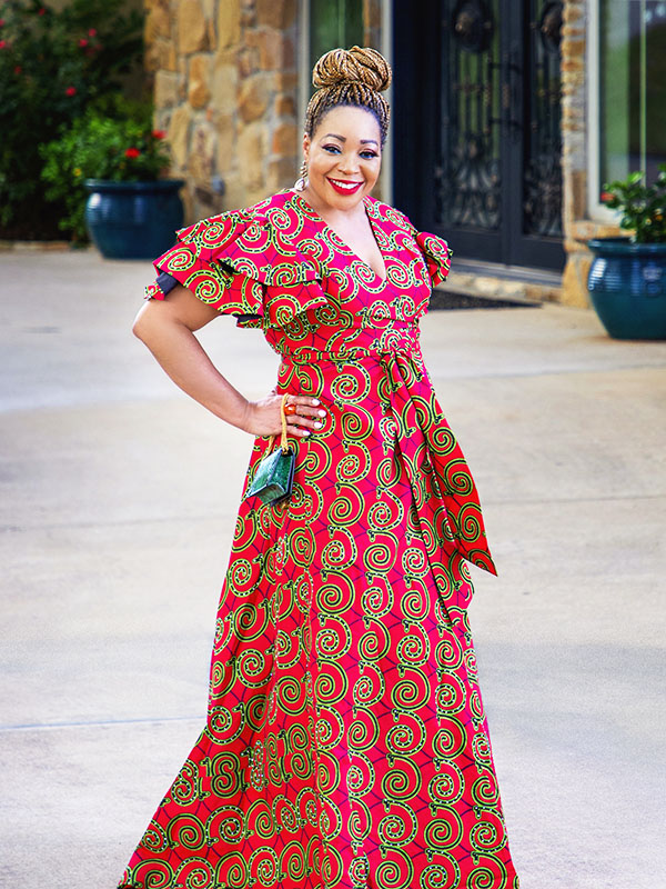 african print wrap dress styles